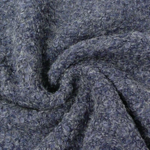 Bekleidungsstoff Strickstoff Bouclette einfarbig dunkelblau 1,4m Breite - Bild 1 von 1