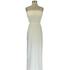 Women's Formal Dress by AQUA Size 12 White Crepe Cutout Sleeveless Evening Gown
