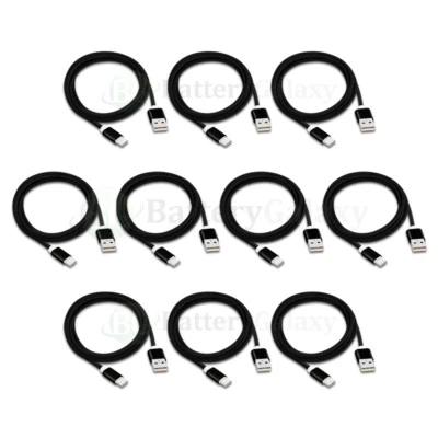 10X USB Type C 6FT Braided Charger Data Sync Cable Cord for Android Cell Phone - Image 1 of 4