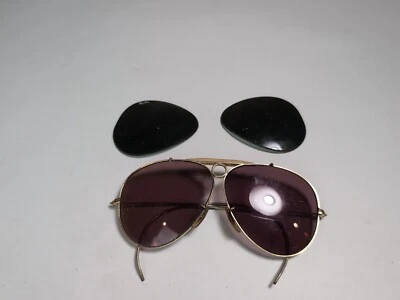 Gafas de aviador Ray-Ban B & L de colección lentes marrones bifocales y verdes Foto 1 de 4