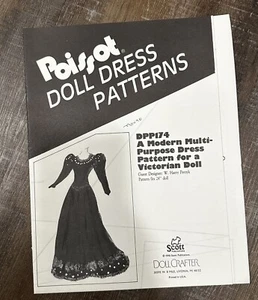 Doll Crafter Magazine Poissot Doll Dress Pattern DPP 174 Victorian Multi 24” - Picture 1 of 2