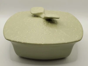 Miramar California Vintage Pottery Sage Baling Dish Oven Ware Square w Lid #413 - Picture 1 of 16