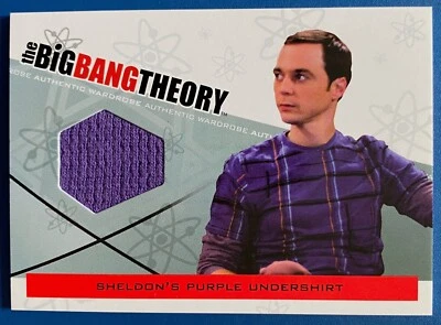 Big Bang Theory Seasons 3 & 4 - M23 WARDROBE CARD Sheldon's Purple Undershirt - Image 1 of 2