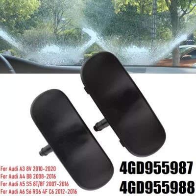 2x Windscreen Wiper Spray Nozzle Jet Heated Fit AUDI A3 A4 Q3 Q5 Q7 TT 4GD955987 - Image 1 of 4