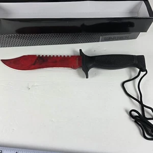 Wartech Red Fixed Blade Hunting Knife w/ Sheath - Picture 1 of 13