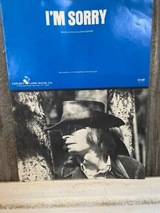 Vintage Sheet Music I'M SORRY John Denver 1975 Cherry Lane RCA Records - Picture 1 of 12