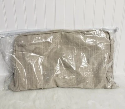 Pottery Barn Kids Ottoman Slipcover beige grainsack flax 20x24 Matches Glider - Image 1 of 4