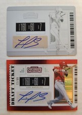 2019 Livan Soto Auto Panini Contenders Draft Picks 1/1 Printing Plate.+ Bonus