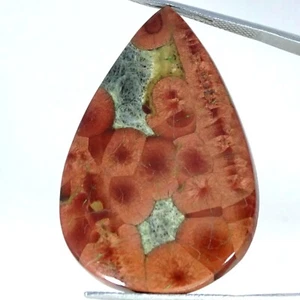 41.90 Cts Natural Peanut Obsidian Pendant Making Pear Cabochon 27X41X5MM - Picture 1 of 6