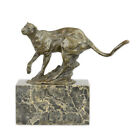 Bronze Skulptur auf Marmor Block Puma laufend H 18 L 10,4 NLSL-11 3