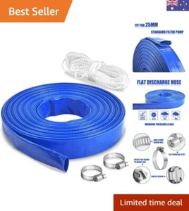 25mm X 25m Water Pump Kit Lay-Flat Discharge Hose Kit - Picture 1 of 8