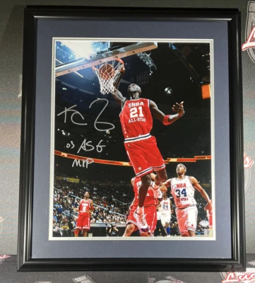 Kevin Garnett Signed Framed 16x20 Photo w/ NBA All Star 03 ASG MVP PSA COA - Image 1 of 4