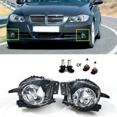 Pair For 2006-2008 BMW E90 325i 328i 330i 335i LED Front Bumper Lamps Fog Light - Image 1 of 4