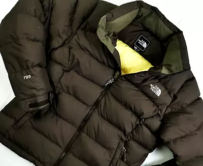 *HOT Women's THE NORTH FACE NUPTSE 700 SPORTS QUILTED DOWN PUFFER BROWN Jacket L - Image 1 of 4