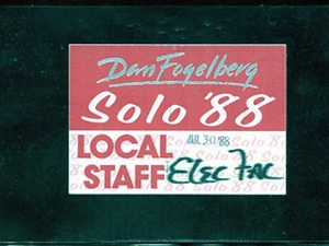 Dan Fogelberg - Solo '88 - backstage pass local staff  - Picture 1 of 1