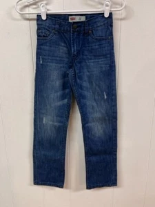 Levis 511 Kids Size 7X Slim Jeans Adjustable Waist Distressed Blue - Picture 1 of 8