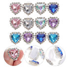12pcs Heart Rhinestone Shoelace Clips for DIY Shoes