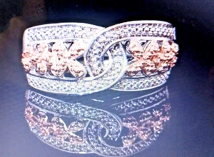PLATINUM & ROSE GOLD OVER DIAMOND WEDDING AND RING SZ 7 + BONUS! - Picture 1 of 1