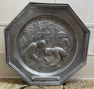 Placa de peltre establecida en la Bolsa de Nueva York Buttonwood Agreement 1792 - Imagen 1 de 2