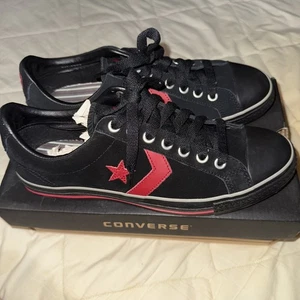 NEU Converse Star Player EV OX Sneaker Vintage Schwarz Rot 2007 NOS - Bild 1 von 8