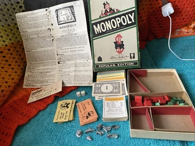 Juego Parker Brothers Monopoly 1954, edición popular - sin tablero Foto 1 de 4