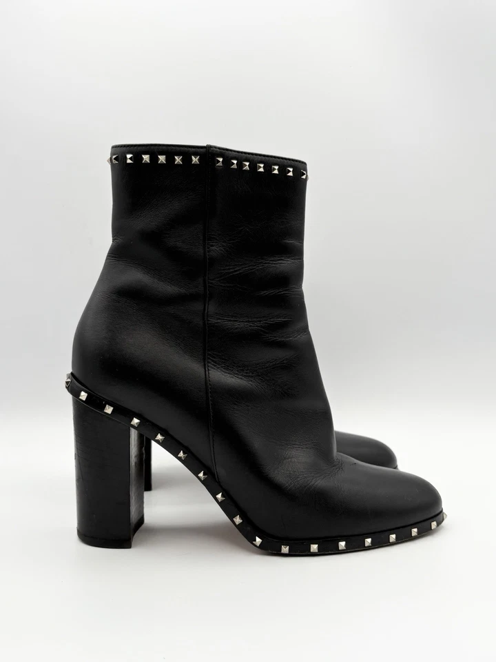 Valentino Garavani Negro Nappa Soul Rockstud Tachuela 90mm Botines Talla EU 36.5 Foto 1 de 4