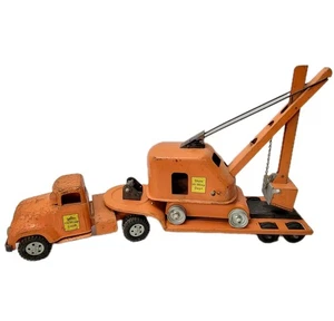 TONKA STATE HI-WAY DEPT TRUCK, LOW BOY AND SHOVEL - 3 PIECE SET - Picture 1 of 19