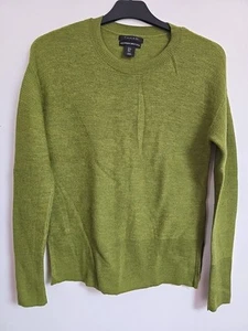 Tahari Fine Merino Wool Green Thin Knit Jumper Top Size S - Picture 1 of 6