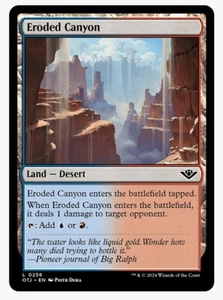 Eroded Canyon #256 OTJ Magic Card in a Protective Sleeve NM - Picture 1 of 4