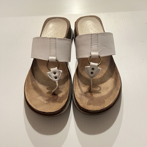 Sandali donna Clarks bianchi con zeppa e zeppa 7 B