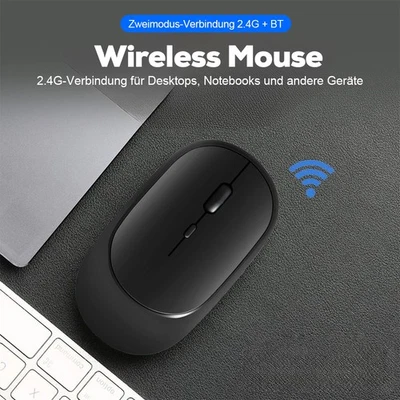 PC Maus Kabellos USB Wireless Mouse Computer Notebook Laptop Funkmaus Aufladbar - Bild 1 von 4