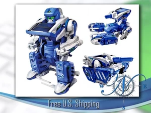 Solar Robot DIY Tech-Kit Blue & White Assembly 3 In 1 - Picture 1 of 5