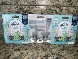 Glade PlugIns Refills Air Freshener, Dewdrop Petals, 1.34 oz, 2 Ct Lot Of 3 - Picture 1 of 3