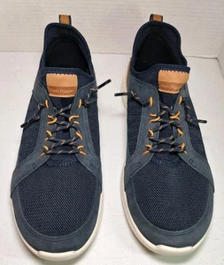 Hush Puppies Mens Elevate Sneaker 2 Blue Oxford Dress Shoe Size 9.5 HTM10311 - Picture 1 of 10
