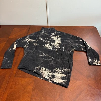 Top Madonna & CO Tie Dye cuello falso manga larga detalle cremallera grunge Foto 1 de 4