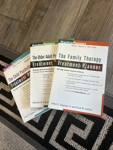3 Practice Planners Books By Authur Jongsma Family Therapy, Adult Psychotherapy - Picture 1 of 15