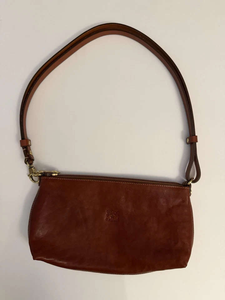 "Bolso de hombro de cuero Il Bisonte Lucia Vachetta 9 3/4"" X 6""" Foto 1 de 4