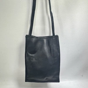 Borsa a tracolla Canyon Outback S in pelle nera foderata con gancio doppio cinturino - Foto 1 di 17