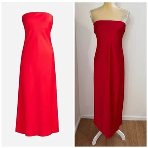 NWT J.Crew Collection Strapless Gwyneth Midi Slip Dress Size 4 Candy Apple - Picture 1 of 13