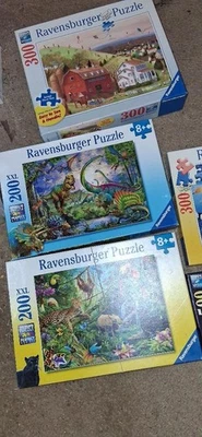 Ravensburger  5  Puzzles 2x 200pc, 2 x 300 pc, 1 x500 pc  1999-2020 All Complete - Image 1 of 4