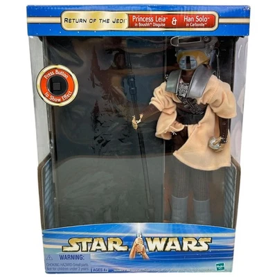 Figuras de 12" Star Wars Retorno del Jedi Princesa Leia Boushh Han en Carbonita Foto 1 de 4