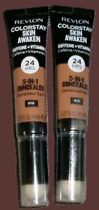 Revlon Colorstay Skin Awaken 5in1 Concealer 070 NUTMEG Lot Of 2 NEW - Picture 1 of 2