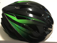 Adjustable Fit Bicycle Helmet Kids Size Black And Green Lights Up On Harness