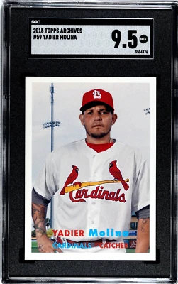 2015 Topps Archives #59 Yadier Molina SGC 9.5 MINT+ - Image 1 of 2