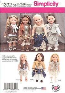 Simplicity Doll Pattern to fit 18" American Girl or Similar - You Choose - Picture 1 of 6