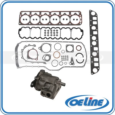 For 99-03 Jeep Grand Cherokee Wrangler TJ 4.0L L6 OHV Head Gasket Set Oil Pump  - Image 1 of 4