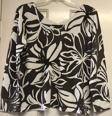 Hermoso Suéter Informal Sigrid Olsen Flor Mediano Nuevo con Etiquetas $118 Foto 1 de 4