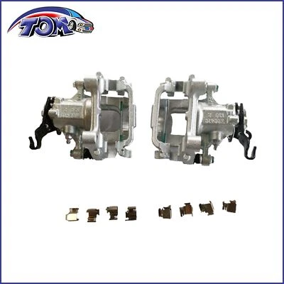 Rear Brake Calipers w/ Bracket Pair 2 for VW Beetle Passat Jetta Golf GTI Eos V6 - Image 1 of 4
