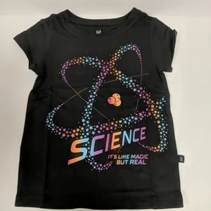 NEW Girls 8 GAP Short Sleeve T Shirt Science It's Like Magic But Real - Picture 1 of 3