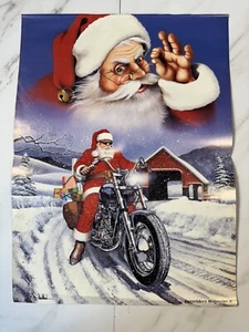 David Mann ‘Santa's New Sleigh’ Centerfold Art From Easyriders (Creased) - Picture 1 of 1